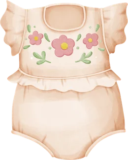 Roupa infantil em aquarela